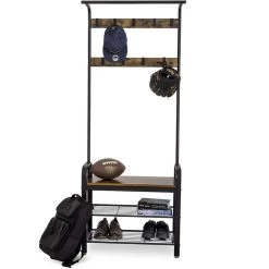 Vasagle Garderobenständer HSR40B, Vintage, Mit 9 Haken, Metall / Holz, Schwarz / Braun 8 Vasagle Garderobenständer HSR40B, Vintage, Mit 9 Haken, Metall / Holz, Schwarz / Braun -Haushaltsprodukte Geschäft 026ce8b378ee62801e762137d37f79f65ecec2c8 garderobenstaender vasagle hsr40b vintage