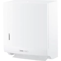 CWS Handtuchspender Paradise Paper Slim, 4622000, Kunststoff, Mit Panel Und Schloss, 300 Tücher, Weiß