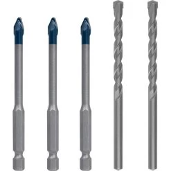 Bosch Bohrer Expert HEX-9 HardCeramic Mixed, 5-teiliges Set, 6mm, Fliesenbohrer
