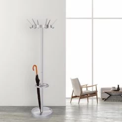 Kerkmann Garderobenständer Public, 6796, Mit 18 Haken, Metall, Alusilber -Haushaltsprodukte Geschäft 07a20e03a14c2b489a42aea49fb13c6b7a98fa19 garderobenstaender kerkmann public 6796