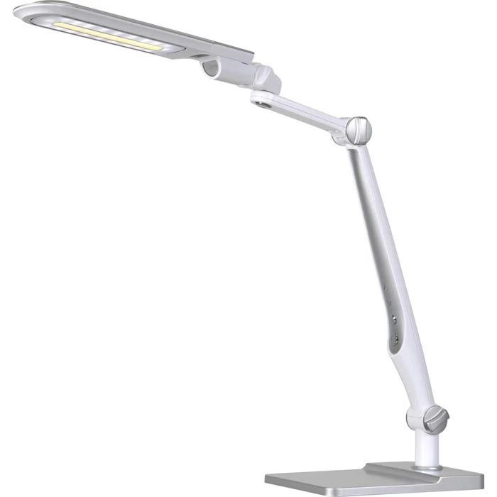 Hansa Schreibtischlampe LED Multiflex, Dimmbar, Silber, Standfuß Und Klemme 1 Hansa Schreibtischlampe LED Multiflex, Dimmbar, Silber, Standfuß Und Klemme