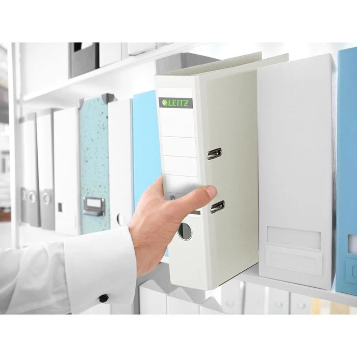 Leitz Ordner 1007-00-01, Vollpapier, Karton, A4, 8cm, Weiß 3 Leitz Ordner 1007-00-01, Vollpapier, Karton, A4, 8cm, Weiß - Image 3