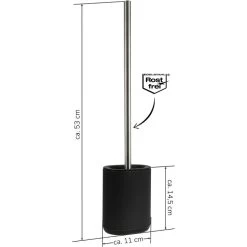 Bremermann WC-Bürste WC-Garnitur Barbena, Schwarz, Bürstenhalter Aus Edelstahl, Zur Wandmontage -Haushaltsprodukte Geschäft 09decb8b176f51f55ca07be43cd002b3ee9561c3 wc buerste bremermann wc garnitur barbena schwarz