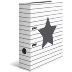 Herma Ordner 7191 Stars, Karton, A4, 7cm, Weiß Gestreift Mit Stern