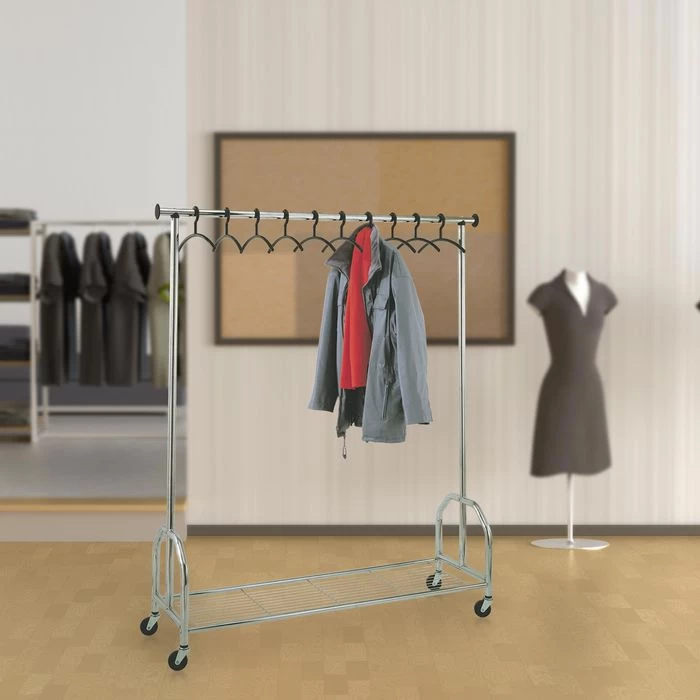 Kerkmann Garderobenständer Chromo, 6016, Mit Rollen Und Schuhablage, Metall, Silber 3 Kerkmann Garderobenständer Chromo, 6016, Mit Rollen Und Schuhablage, Metall, Silber - Image 3