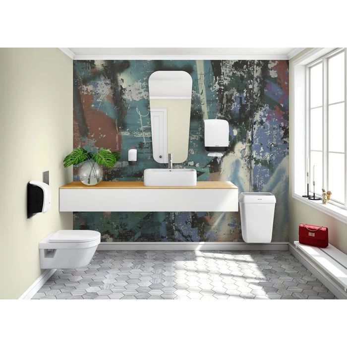 Katrin Handtuchspender Inclusive M, 90168, Kunststoff, Für 600 Falthandtücher, Weiß 8 Katrin Handtuchspender Inclusive M, 90168, Kunststoff, Für 600 Falthandtücher, Weiß - Image 8