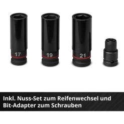 Einhell Akku-Schlagschrauber IMPAXXO 18/400, 400Nm, 18V, Mit Bit-Adapter Und Nuss-Set -Haushaltsprodukte Geschäft 0e54962c8b19362336eebfeb9e24e5612a74d590 akku schlagschrauber einhell impaxxo 18400