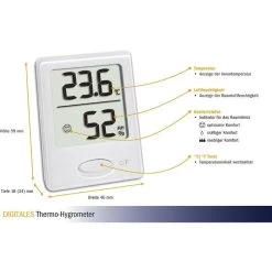 TFA Thermo-Hygrometer 30.5041.02 Innen, Digital, Weiß -Haushaltsprodukte Geschäft 0f080cdd58875e68edd583b1f470826118ae8ccf thermo hygrometer tfa 30.5041.02 innen