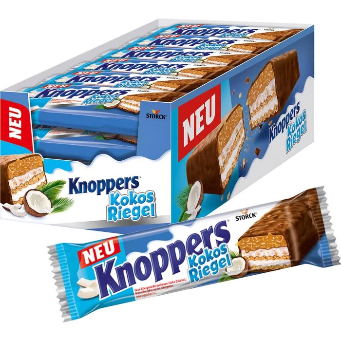 Knoppers Schokoriegel Kokosriegel, 960g, Je 40g, 24 Riegel 1 Knoppers Schokoriegel Kokosriegel, 960g, Je 40g, 24 Riegel