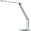 Hansa Schreibtischlampe LED Vario Plus, Standfuß, Dimmbar, USB, Silber