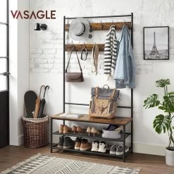 Vasagle Garderobenständer HSR410B01, Vintage, Mit 22 Haken, Metall / Holz, Schwarz / Braun 15 Vasagle Garderobenständer HSR410B01, Vintage, Mit 22 Haken, Metall / Holz, Schwarz / Braun -Haushaltsprodukte Geschäft 13964b8e22f1d6260425b60c6056fb6480b0b6bc garderobenstaender vasagle hsr410b01 vintage