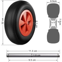 Monzana Schubkarre 108750, 80 Liter, Luftbereifung, Tragkraft 100kg, Verzinkt -Haushaltsprodukte Geschäft 1520660e69f9e562f148561f9b6fe59e51cfb19c schubkarre monzana 108750 80 liter