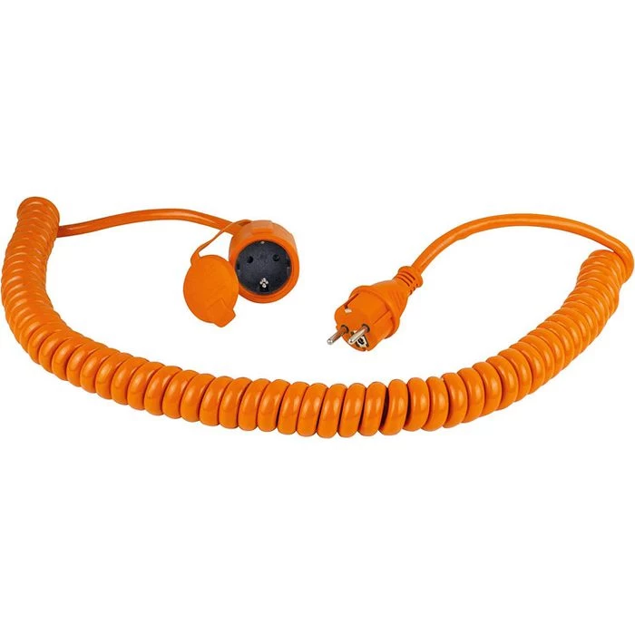 As-Schwabe Strom-Verlängerungskabel Orange 70413, 1 - 5 M, Schutzkontakt, BQ Spiralkabel, Außen IP44 1 As-Schwabe Strom-Verlängerungskabel Orange 70413, 1 - 5 M, Schutzkontakt, BQ Spiralkabel, Außen IP44