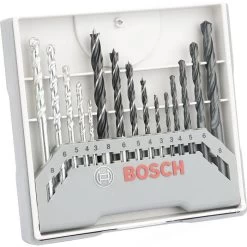 Bosch Bohrer 2607017038, Professional, 15-teiliges Set, 3-8mm, Metall, Holz, Steinbohrer