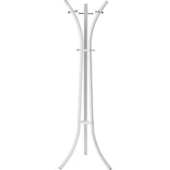 Haku-Möbel Garderobenständer 89368, Mit 9 Haken, Metall, Weiß