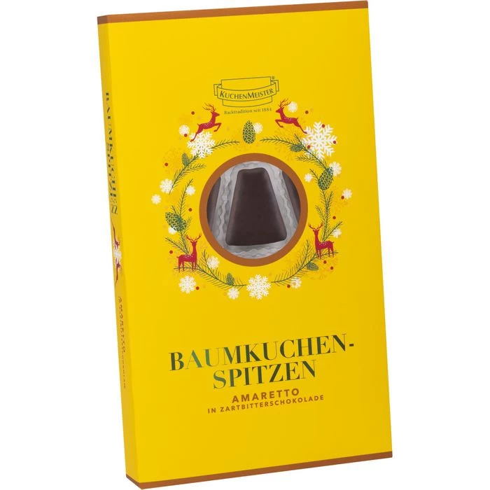 Kuchenmeister Baumkuchen Baumkuchenspitzen, Amaretto In Zartbitterschokolade, 125g 1 Kuchenmeister Baumkuchen Baumkuchenspitzen, Amaretto In Zartbitterschokolade, 125g
