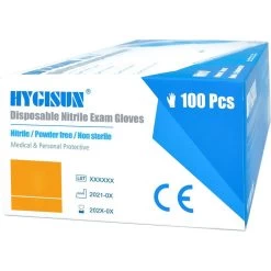 HYGISUN Einmalhandschuhe Intco Nitril, Puderfrei, Blau, 100 Stück, Größe M -Haushaltsprodukte Geschäft 1931d2d4ffac75ad519c2703178bdabf0e08f791 einmalhandschuhe hygisun intco nitril puderfrei