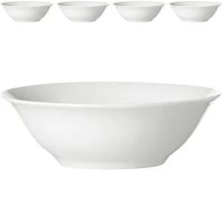 Ritzenhoff&Breker Müslischale Snap Bianco, Porzellan, Weiß, Servierschale, 18cm, Set, 4 Stück