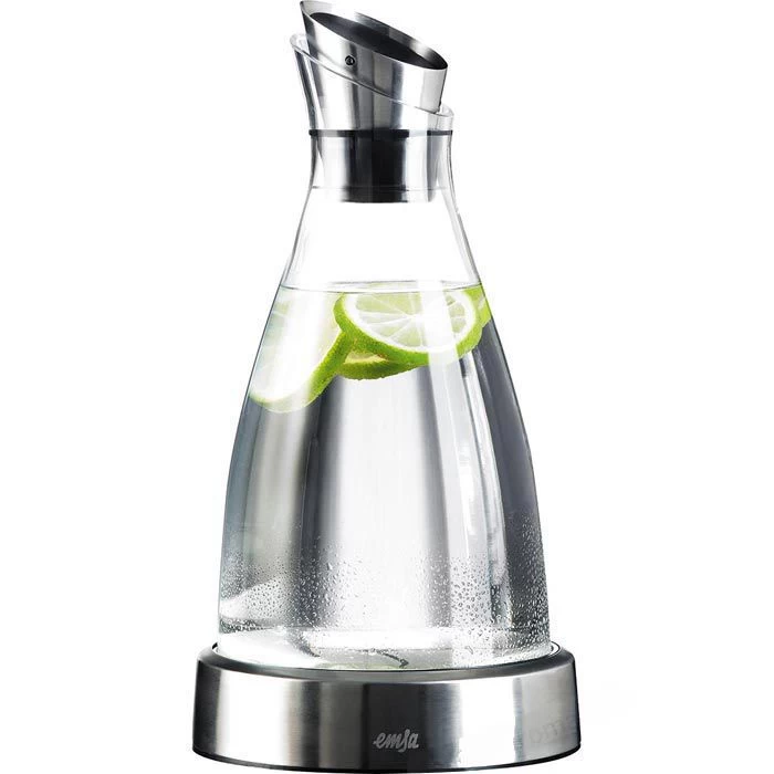 Emsa Karaffe Flow 505219, Mit Kühlstation Und Deckel, 1 Liter 1 Emsa Karaffe Flow 505219, Mit Kühlstation Und Deckel, 1 Liter