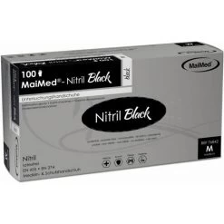 MaiMed Einmalhandschuhe Nitril Black, Puderfrei, 76843, Schwarz, 100 Stück, Größe L -Haushaltsprodukte Geschäft 1cdd21bd1773471c05fe5c79512e0e9830b78016 einmalhandschuhe maimed nitril black puderfrei