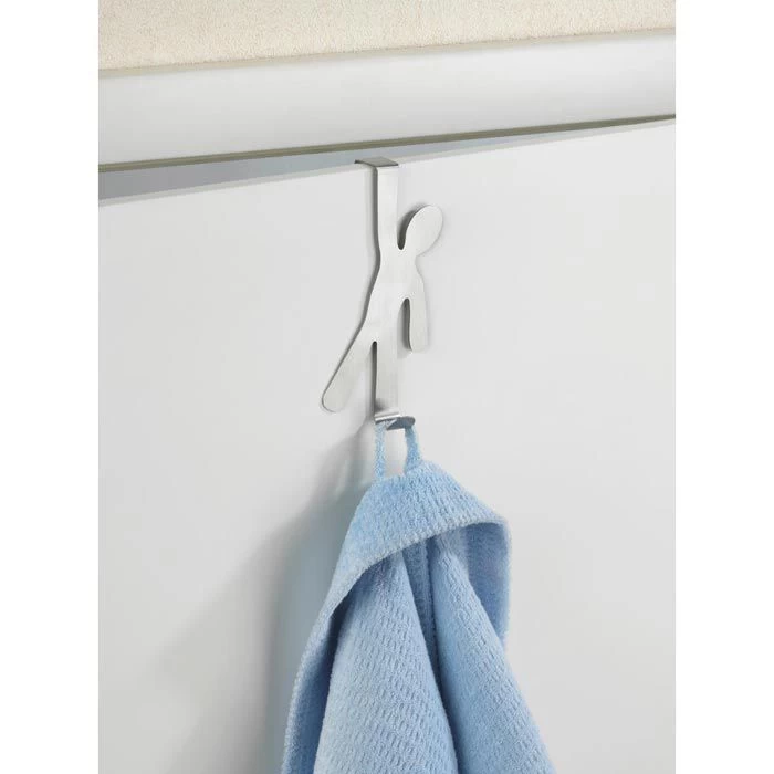 Wenko Kleiderhaken Boy, 4468140100, Für Die Tür, Silber, Edelstahl, 1 Haken 2 Wenko Kleiderhaken Boy, 4468140100, Für Die Tür, Silber, Edelstahl, 1 Haken - Image 2