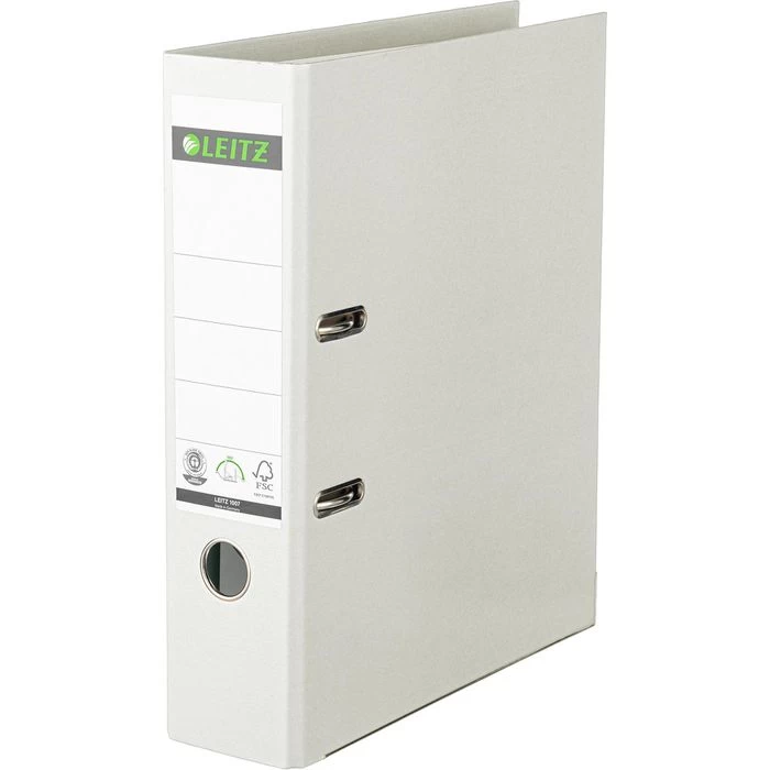 Leitz Ordner 1007-00-01, Vollpapier, Karton, A4, 8cm, Weiß 1 Leitz Ordner 1007-00-01, Vollpapier, Karton, A4, 8cm, Weiß
