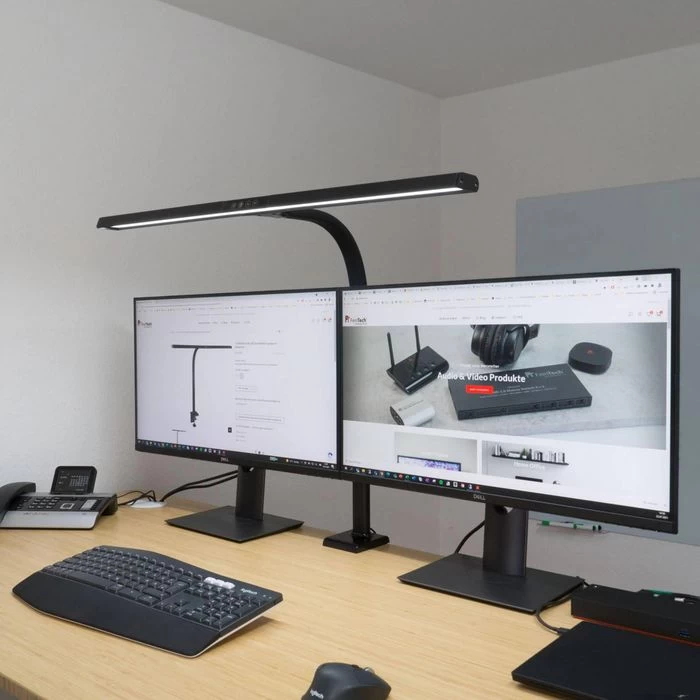 FeinTech Schreibtischlampe LTL00321, Tischklemme, Dimmbar, Schwarz 2 FeinTech Schreibtischlampe LTL00321, Tischklemme, Dimmbar, Schwarz - Image 2