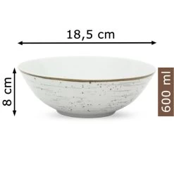 Van-Well Müslischale Pur Grau, Porzellan, Grau / Weiß, 18,5cm, Set, 6 Stück -Haushaltsprodukte Geschäft 20f6d60090d4d8acb37d45360ed627bdaa3ad115 mueslischale van well pur