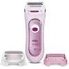 Braun Rasierer Silk-epil Lady Shaver 5360, Rosa, Für Frauen, Trockenrasierer, Inkl. Peeling-Aufsatz