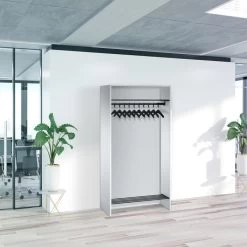 CP-Möbel Garderobenständer Serie 8070, Mit Ablagen, Metall, Lichtgrau -Haushaltsprodukte Geschäft 23b41942d47cbbf5de817e06b7ba4da1763bbd65 garderobenstaender cp moebel serie 8070