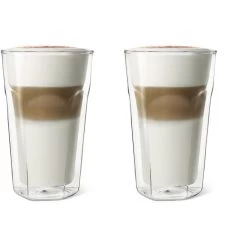 Leopold-Vienna Kaffeegläser LV01516, Latte Macchiato, Doppelwandig, 280ml, 2 Stück