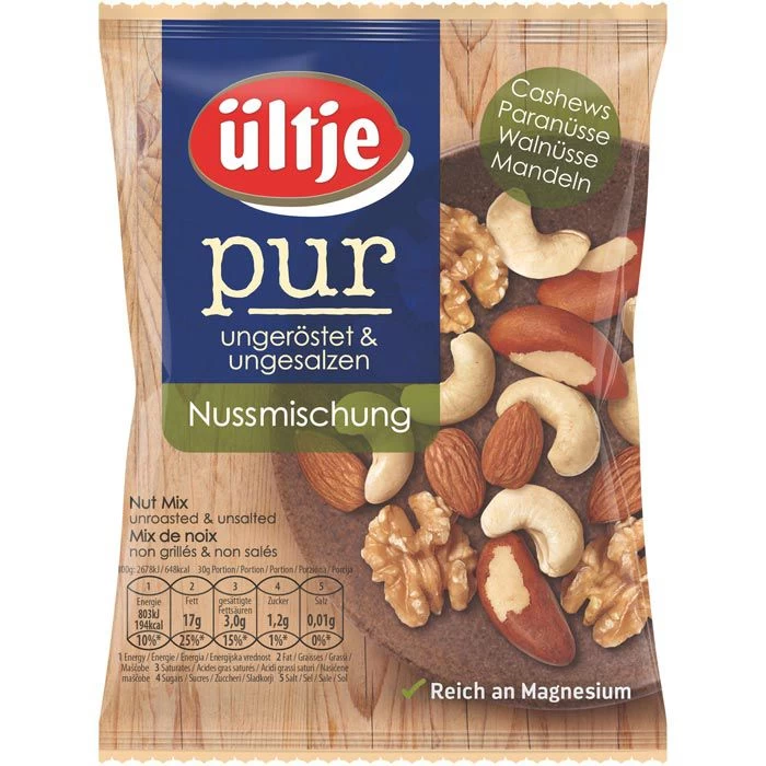 Ültje Nussmischung Pur, Ungeröstet Und Ungesalzen, 150g 1 Ültje Nussmischung Pur, Ungeröstet Und Ungesalzen, 150g