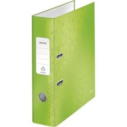 Leitz Ordner 1005-01-54 WOW Laminierter Karton, A4, 8cm, Grün