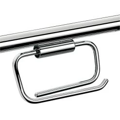 Emco Toilettenpapierspender System 2, Metall, Für 1 Kleinrolle, Für Stützgriffe, Chrom
