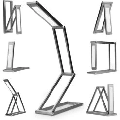 Kwmobile Schreibtischlampe LED, Standfuß, Dimmbar, USB, Faltbar, Mit Akku, Silber -Haushaltsprodukte Geschäft 2fe68706bb3e99192579ed53bea967ad3c53fa62 schreibtischlampe kwmobile led