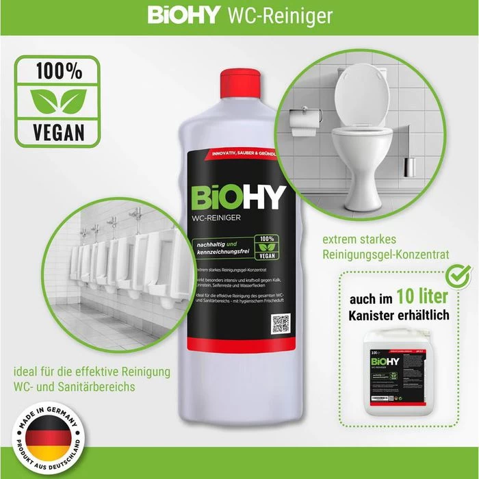 BiOHY WC-Reiniger 014-001, 100% Vegan, Bio-Konzentrat, 1 Liter 3 BiOHY WC-Reiniger 014-001, 100% Vegan, Bio-Konzentrat, 1 Liter - Image 3