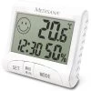 Medisana Thermo-Hygrometer HG 100 Digital, Uhrzeit, Weiß