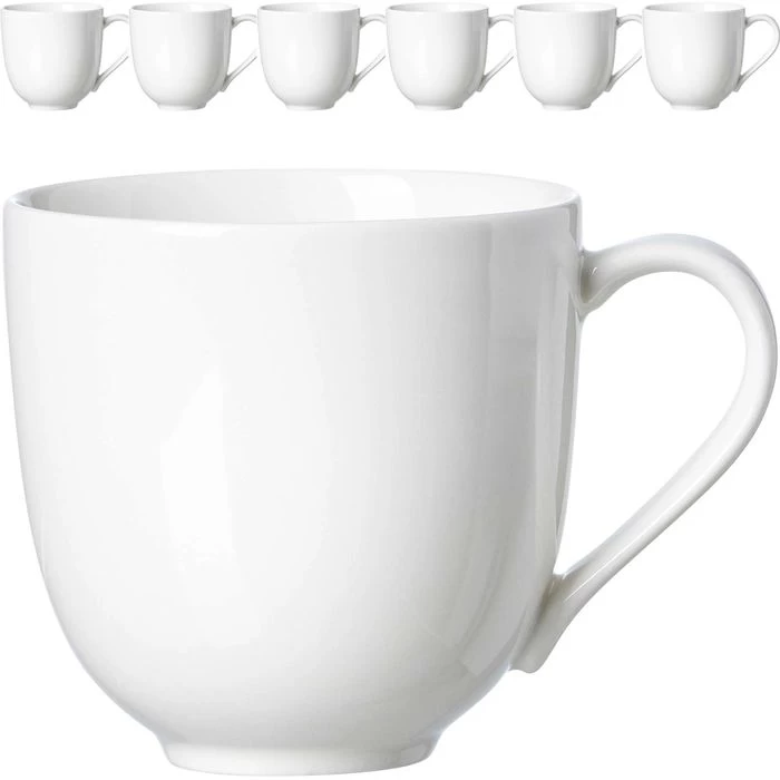 Ritzenhoff&Breker Kaffeebecher Skagen, 440ml, Porzellan, Weiß, 6 Stück 1 Ritzenhoff&Breker Kaffeebecher Skagen, 440ml, Porzellan, Weiß, 6 Stück