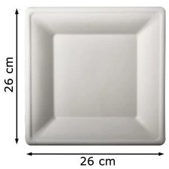 Papstar Einwegteller 82451 Pure, Zuckerrohr, Kompostierbar, Weiß, 26 X 26cm, 50 Stück -Haushaltsprodukte Geschäft 34043fcdf032b8ffcc0281230a28df635a502630 einwegteller papstar 82451 pure zuckerrohr