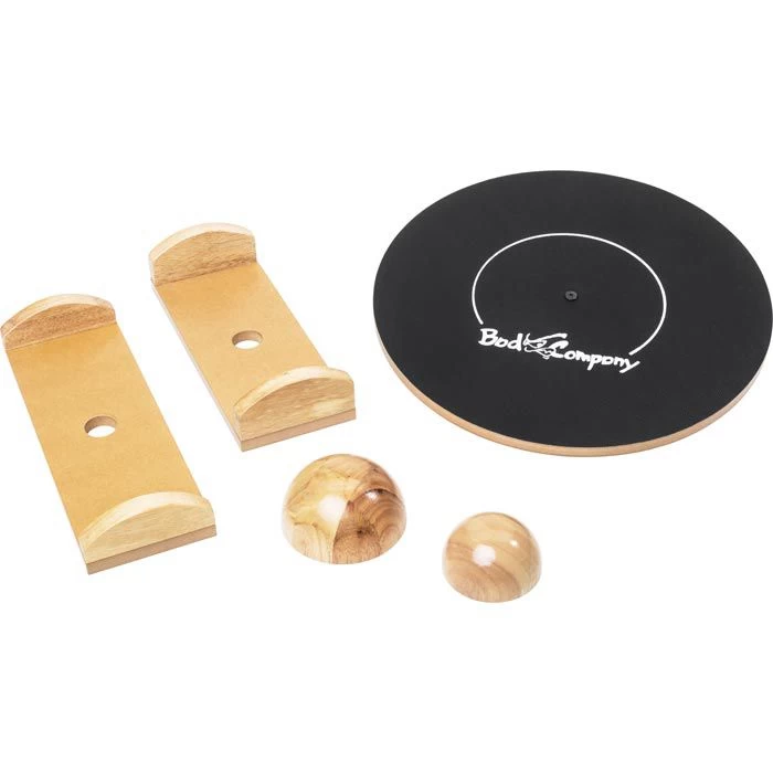 Bad-Company Balance-Board Deluxe Set Holz, Ø 45 Cm, Schwarz-braun, 2 Halbkugeln, 2 Wippen 1 Bad-Company Balance-Board Deluxe Set Holz, Ø 45 Cm, Schwarz-braun, 2 Halbkugeln, 2 Wippen
