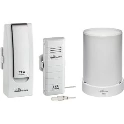 TFA Weatherhub-Set 31.4004.02, Inkl. Kabelfühler-Thermometer Regenmesser, Gateway