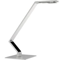 Luctra Schreibtischlampe Table Linear LED, Dimmbar, Standfuß, Silber