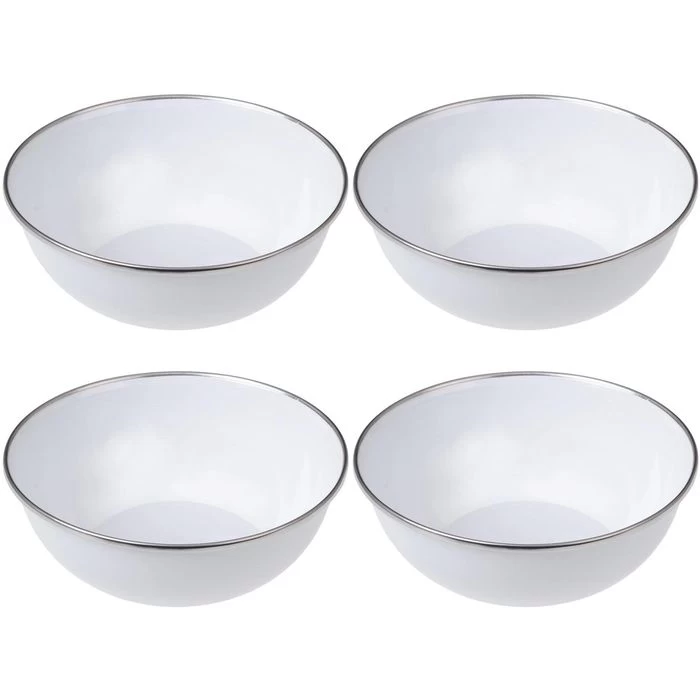 Gräwe Müslischale 730.SCH.C1, Stahlbelech Emailliert, Weiß, 15cm, Set, 4 Stück 1 Gräwe Müslischale 730.SCH.C1, Stahlbelech Emailliert, Weiß, 15cm, Set, 4 Stück