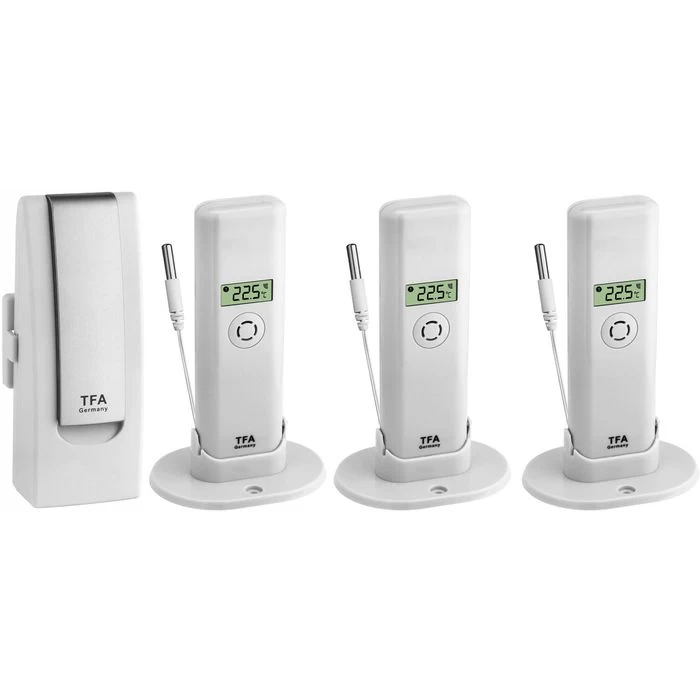 TFA Weatherhub-Set 31.4010.02 Observer, Inkl. 3 Thermometer Mit Kabelfühler, Gateway 1 TFA Weatherhub-Set 31.4010.02 Observer, Inkl. 3 Thermometer Mit Kabelfühler, Gateway