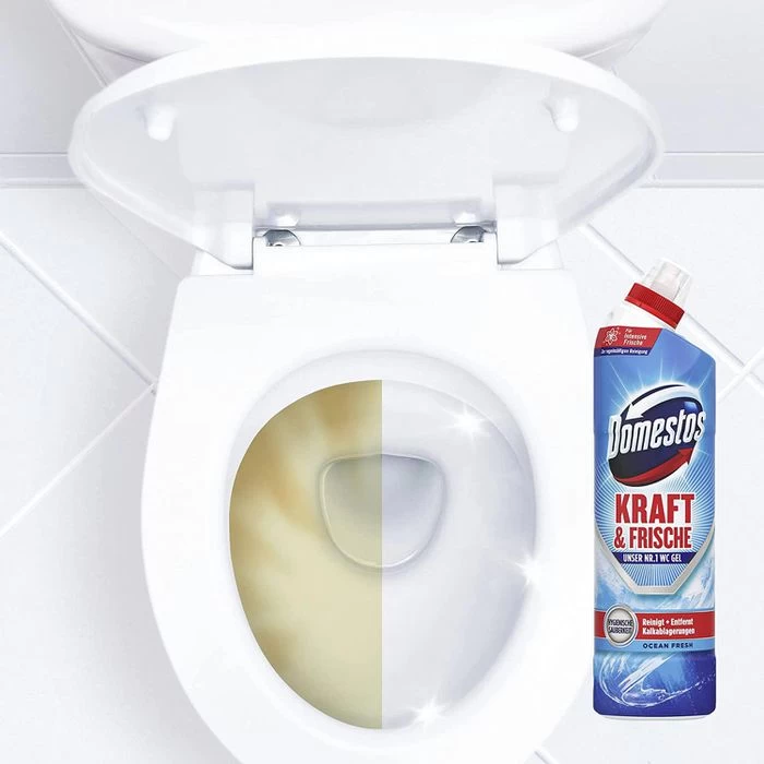 Domestos WC-Reiniger Kraft & Frische WC Gel, Ocean Fresh, Beseitigt 99,9% Der Bakterien, 750ml 2 Domestos WC-Reiniger Kraft & Frische WC Gel, Ocean Fresh, Beseitigt 99,9% Der Bakterien, 750ml - Image 2