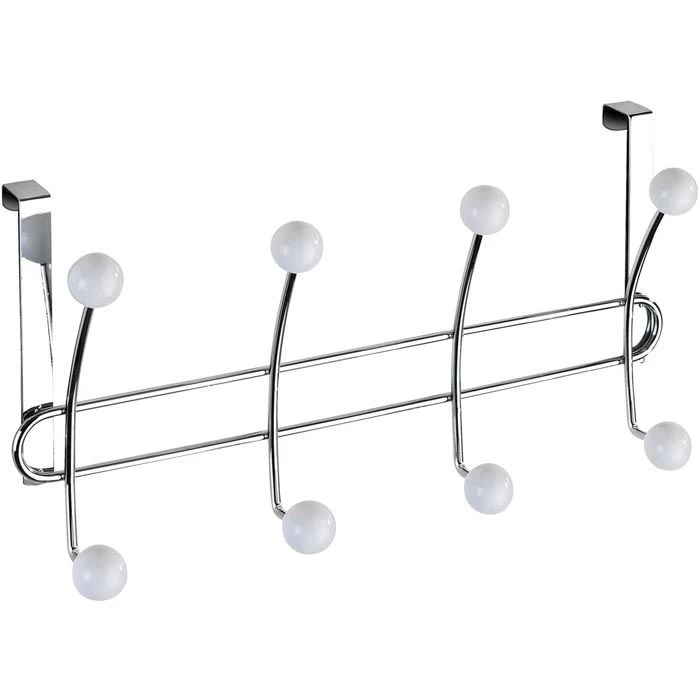 Wenko Kleiderhaken Lissa, 22679100, Für Die Tür, Weiß, Metall, 8 Haken 1 Wenko Kleiderhaken Lissa, 22679100, Für Die Tür, Weiß, Metall, 8 Haken