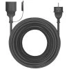 Arcas Strom-Verlängerungskabel, 25m, Schutzkontakt, Außen IP44, Schwarz
