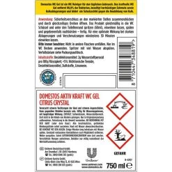 Domestos WC-Reiniger Aktiv Kraft Citrus Fresh, WC Gel, Beseitigt 99,9% Der Bakterien, 1 Liter 13 Domestos WC-Reiniger Aktiv Kraft Citrus Fresh, WC Gel, Beseitigt 99,9% Der Bakterien, 1 Liter -Haushaltsprodukte Geschäft 465102f105fa5db1ec2d61e395b81470ed322fd7 wc reiniger domestos aktiv kraft citrus fresh