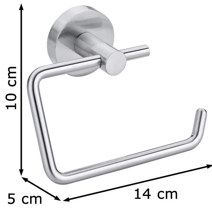 Tesa Toilettenpapierspender Moon, 40301, Ohne Bohren, Metall, Für 1 Kleinrolle, Silber 4 Tesa Toilettenpapierspender Moon, 40301, Ohne Bohren, Metall, Für 1 Kleinrolle, Silber - Image 4