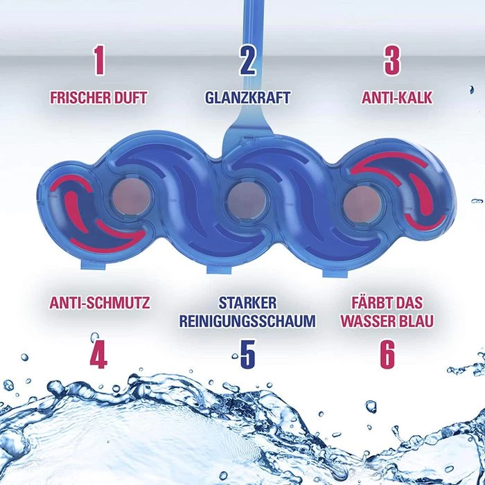 Cillit-Bang WC-Duftspüler 6 In 1 Blauspüler, Ozean Frische, Im Korb, 3 Stück 5 Cillit-Bang WC-Duftspüler 6 In 1 Blauspüler, Ozean Frische, Im Korb, 3 Stück - Image 5